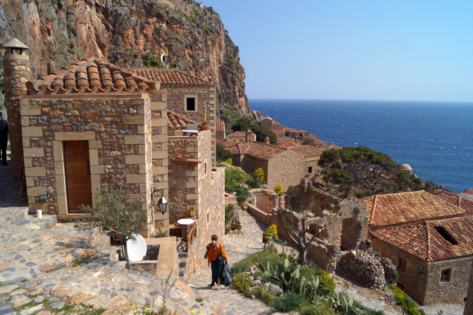 The houses inside the Monemvasia Castle