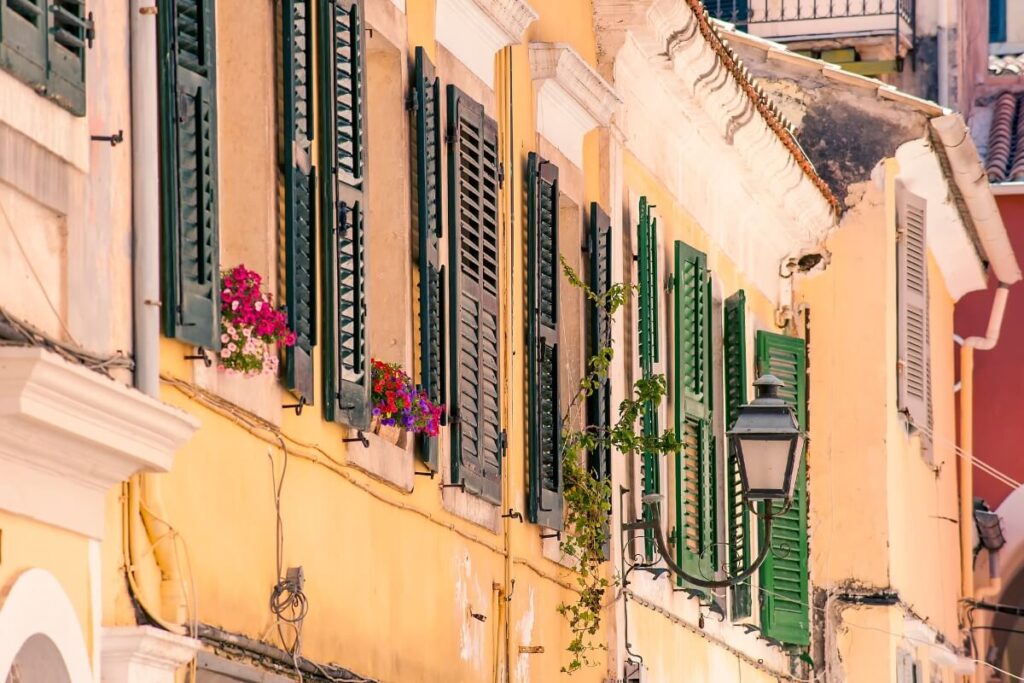 Houses in Corfu town