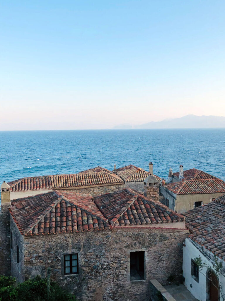 Houses in Monemvasia Peloponnese with views of the sea