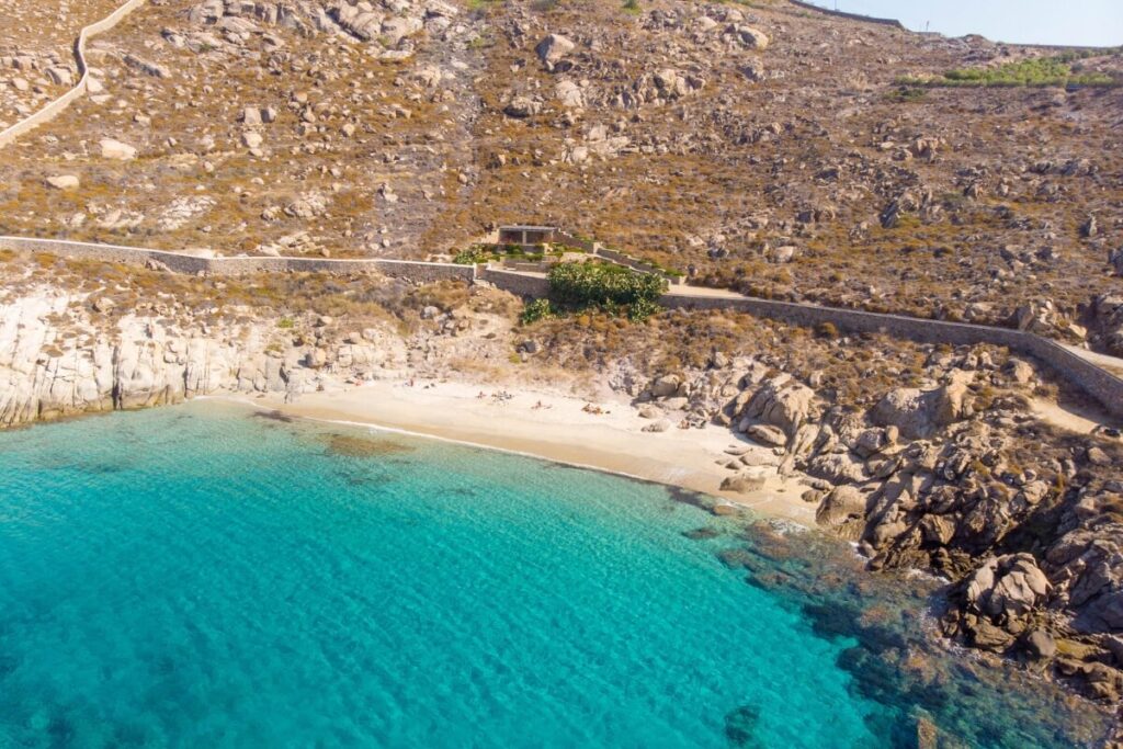 Panoramic view of a sandy beach