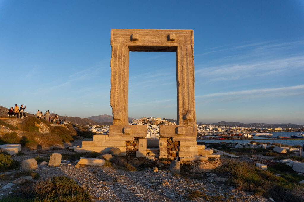 The Temple of Apollo in Naxos at sunset