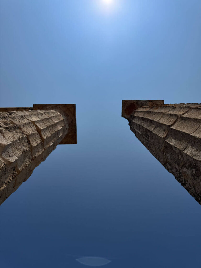 Columns of the ancient temple of Zeus in Nemea