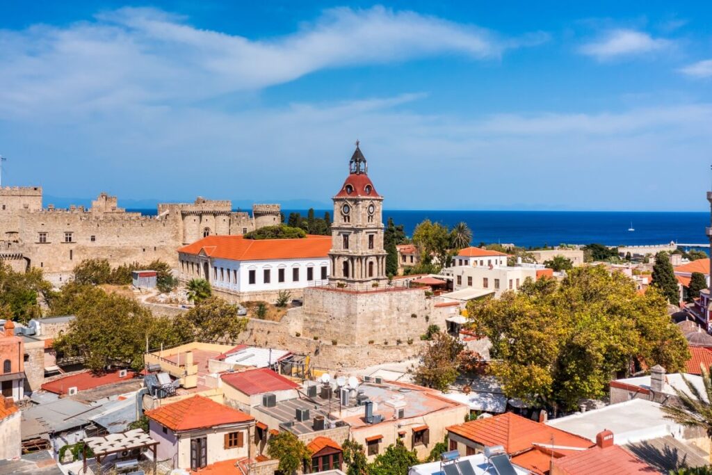 The town of Rhodes from above