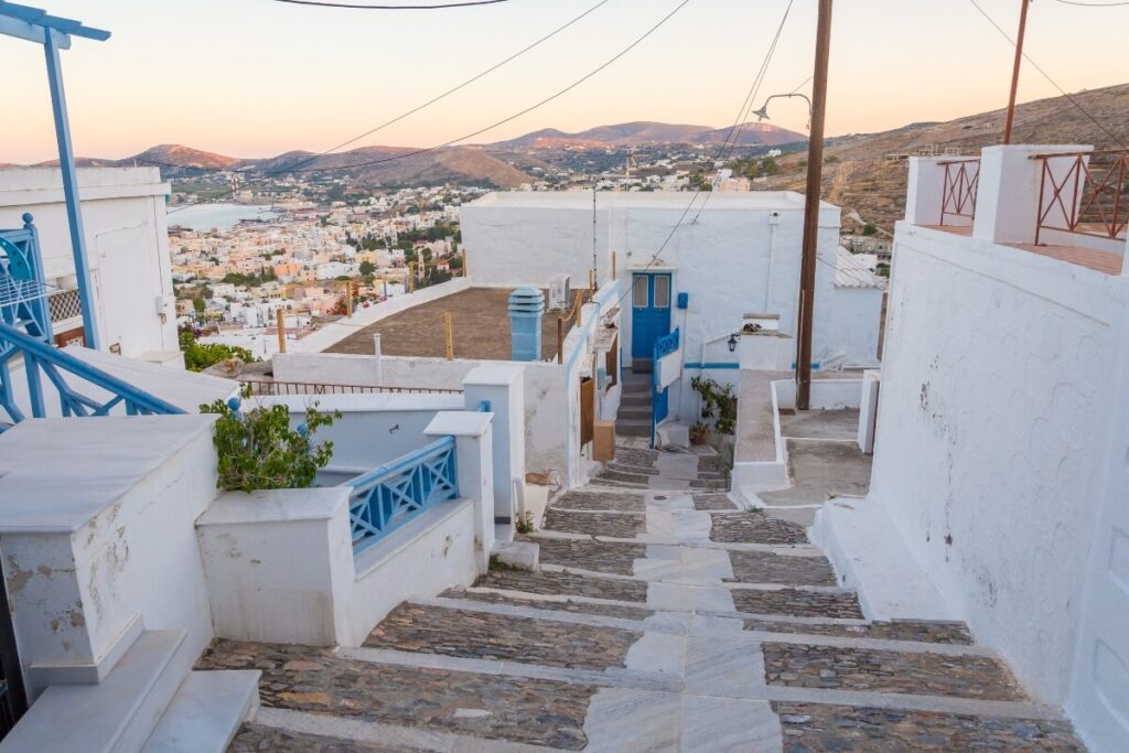 An alley in Ano Town of Syros
