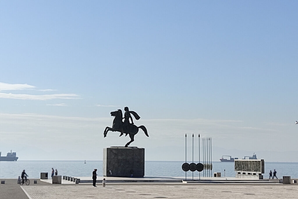 The statue of Alexander the Great in Thessaloniki