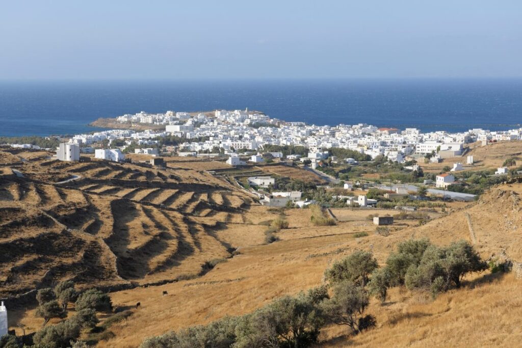 Panoramic view of Tinos island