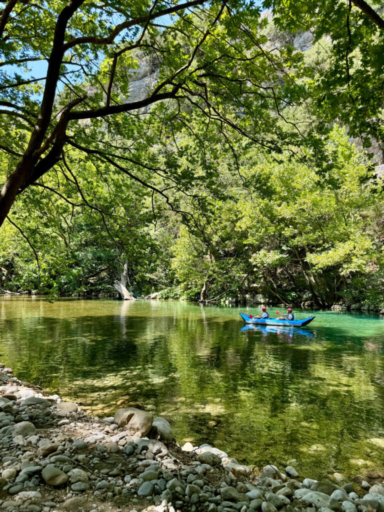 Kayaking at Voidomatis river