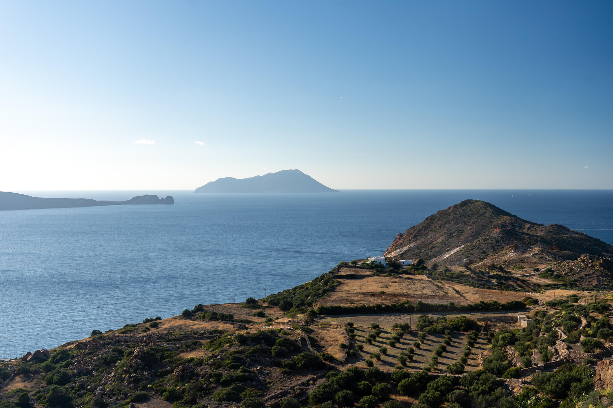 Panoramic view of Milos island