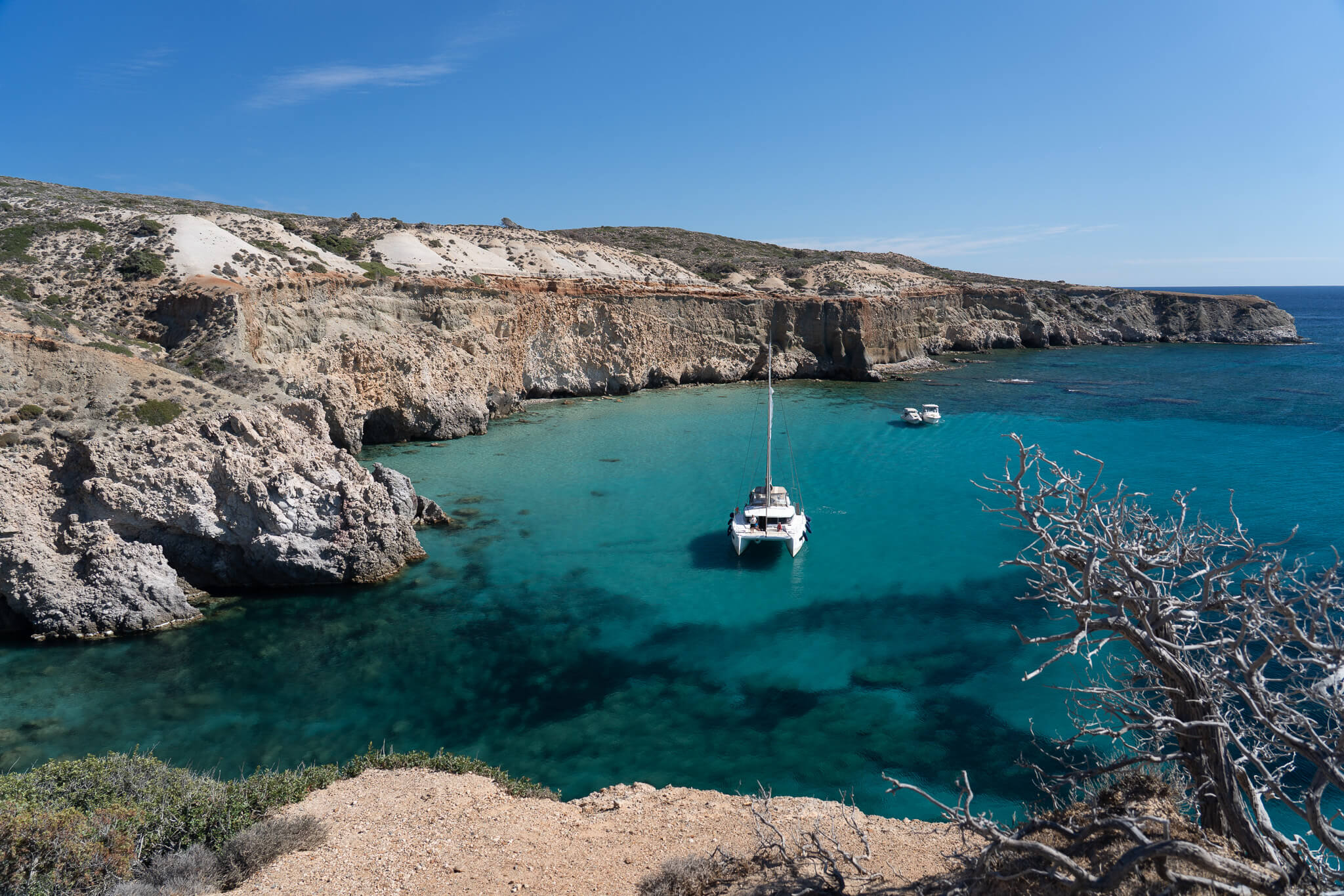 The crystal clear sea of Milos